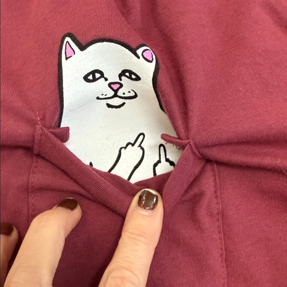 Ripndip Maroon Long Sleeve Mens - Picture 3 of 6